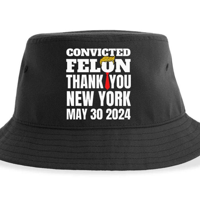 Convicted Felon Trump Hair Tie Thank You Ny New York 53024 Sustainable Bucket Hat