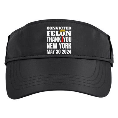 Convicted Felon Trump Hair Tie Thank You Ny New York 53024 Adult Drive Performance Visor