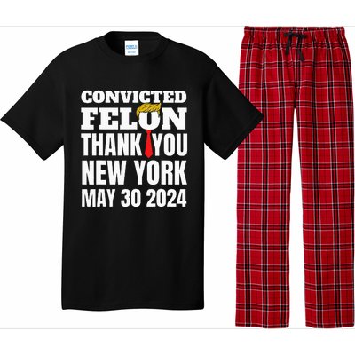 Convicted Felon Trump Hair Tie Thank You Ny New York 53024 Pajama Set