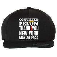 Convicted Felon Trump Hair Tie Thank You Ny New York 53024 Wool Snapback Cap