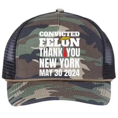 Convicted Felon Trump Hair Tie Thank You Ny New York 53024 Retro Rope Trucker Hat Cap