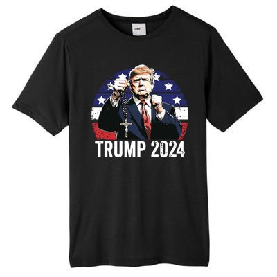 Catholics For Trump 2024 Rosary Election Tall Fusion ChromaSoft Performance T-Shirt