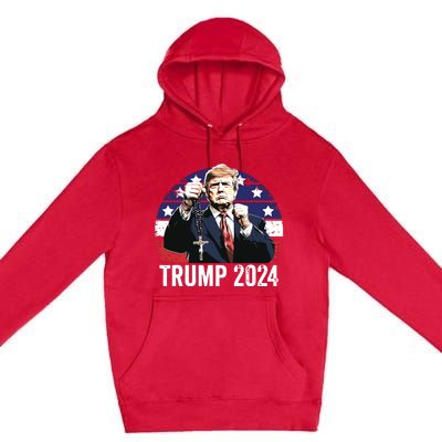 Catholics For Trump 2024 Rosary Election Premium Pullover Hoodie