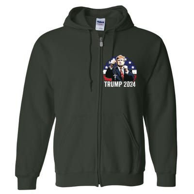 Catholics For Trump 2024 Rosary Election Full Zip Hoodie