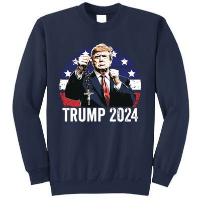 Catholics For Trump 2024 Rosary Election Sweatshirt