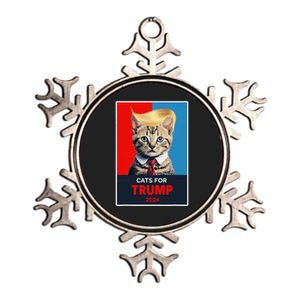 Cats For Trump 2024 Election Gift Metallic Star Ornament