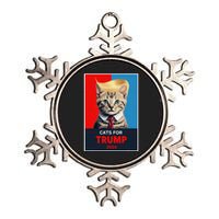 Cats For Trump 2024 Election Gift Metallic Star Ornament