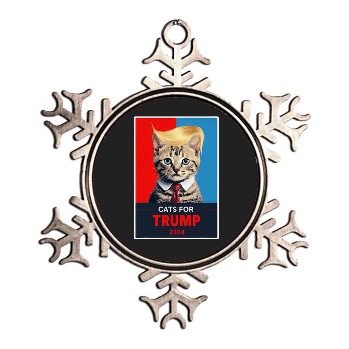 Cats For Trump 2024 Election Gift Metallic Star Ornament