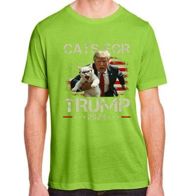 Cats For Trump 2024 Funny Vote For Trump Cats 2024 Gift Adult ChromaSoft Performance T-Shirt