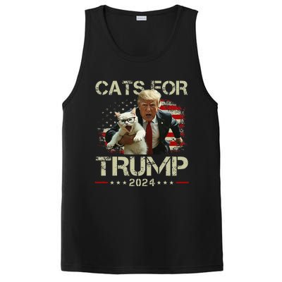 Cats For Trump 2024 Funny Vote For Trump Cats 2024 Gift PosiCharge Competitor Tank