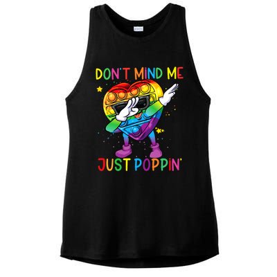 Colorful Fidget Toy DonT Mind Me Just Poppin Pop It Ladies PosiCharge Tri-Blend Wicking Tank