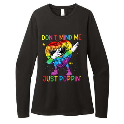 Colorful Fidget Toy DonT Mind Me Just Poppin Pop It Womens CVC Long Sleeve Shirt