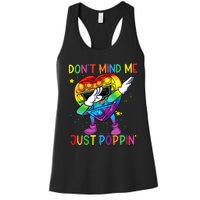 Colorful Fidget Toy DonT Mind Me Just Poppin Pop It Women's Racerback Tank