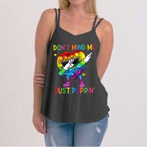 Colorful Fidget Toy DonT Mind Me Just Poppin Pop It Women's Strappy Tank