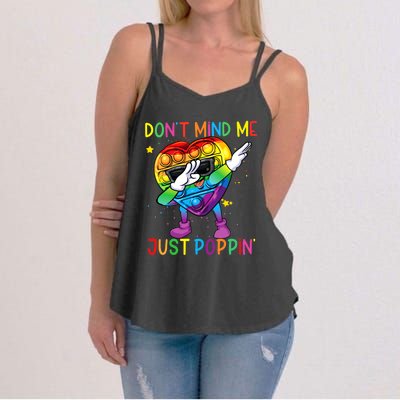 Colorful Fidget Toy DonT Mind Me Just Poppin Pop It Women's Strappy Tank