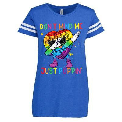 Colorful Fidget Toy DonT Mind Me Just Poppin Pop It Enza Ladies Jersey Football T-Shirt