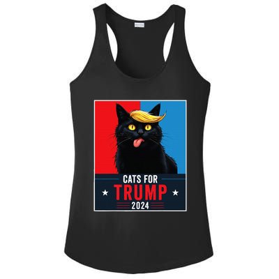 Cats For Trump 2024 Sarcastic For Vance Trump President Cat Ladies PosiCharge Competitor Racerback Tank