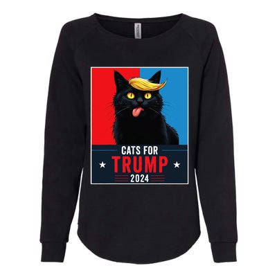 Cats For Trump 2024 Sarcastic For Vance Trump President Cat Womens California Wash Sweatshirt