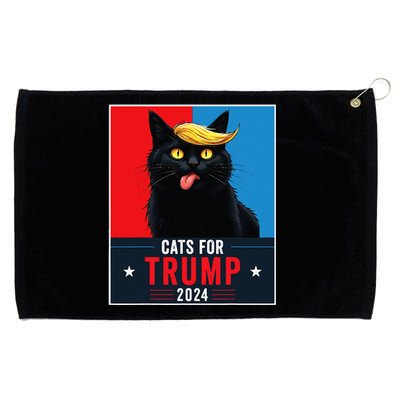 Cats For Trump 2024 Sarcastic For Vance Trump President Cat Grommeted Golf Towel