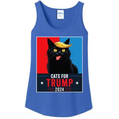 Cats For Trump 2024 Sarcastic For Vance Trump President Cat Ladies Essential Tank