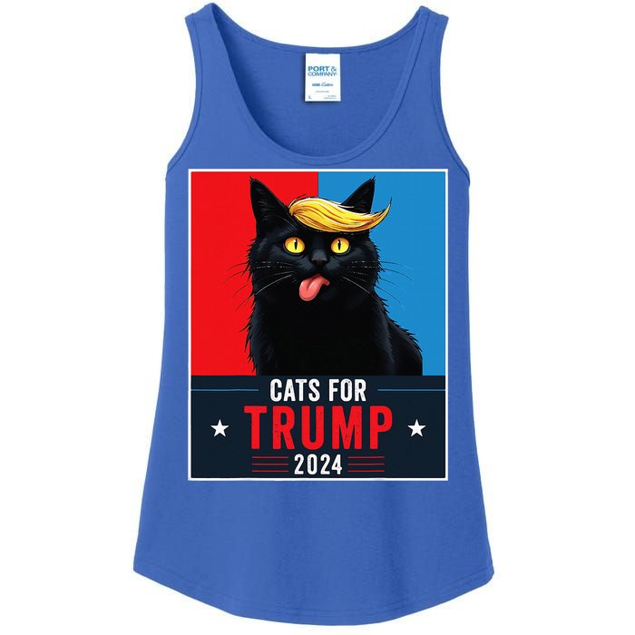 Cats For Trump 2024 Sarcastic For Vance Trump President Cat Ladies Essential Tank