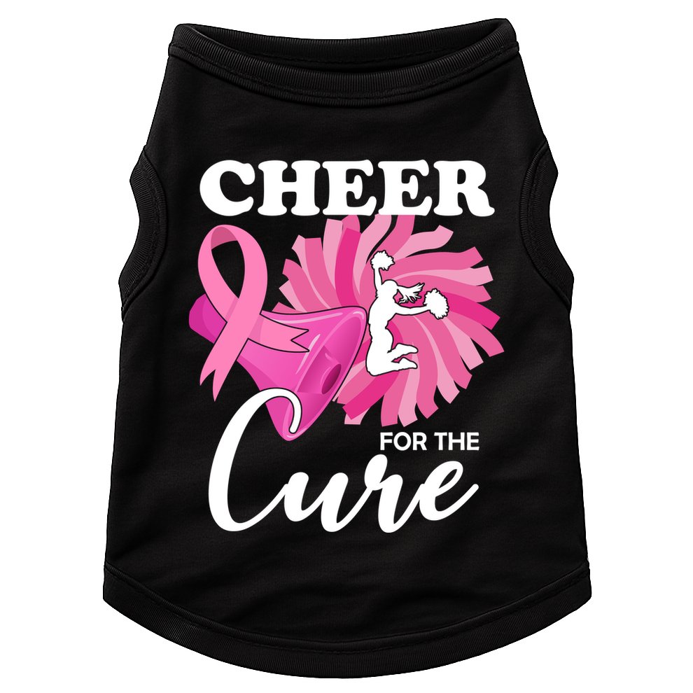 Cheer For The Cure Breast Cancer Awareness Doggie Tank
