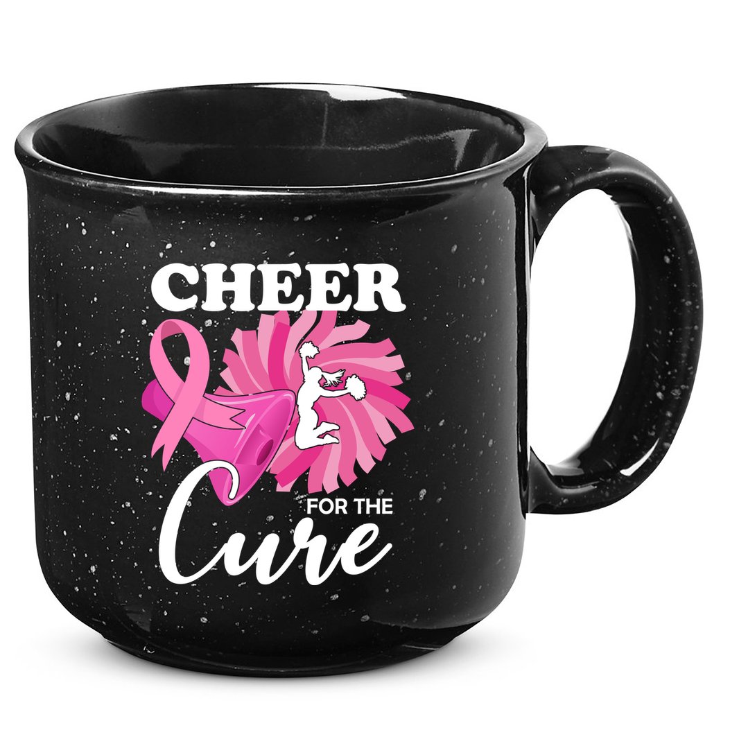 Cheer For The Cure Breast Cancer Awareness 15oz Campfire Ceramic Mug