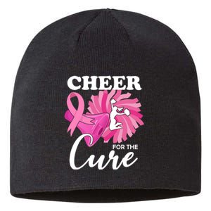 Cheer For The Cure Breast Cancer Awareness Sustainable Beanie