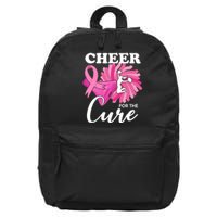 Cheer For The Cure Breast Cancer Awareness 16 in Basic Backpack