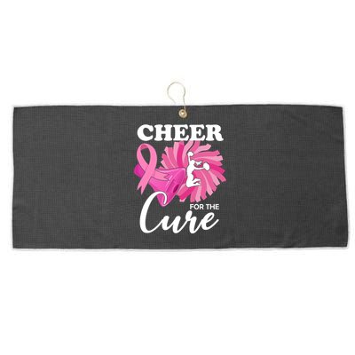 Cheer For The Cure Breast Cancer Awareness Large Microfiber Waffle Golf Towel