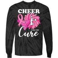 Cheer For The Cure Breast Cancer Awareness Tie-Dye Long Sleeve Shirt