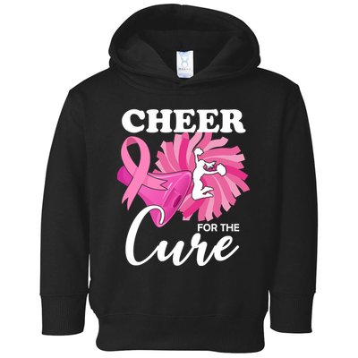 Cheer For The Cure Breast Cancer Awareness Toddler Hoodie