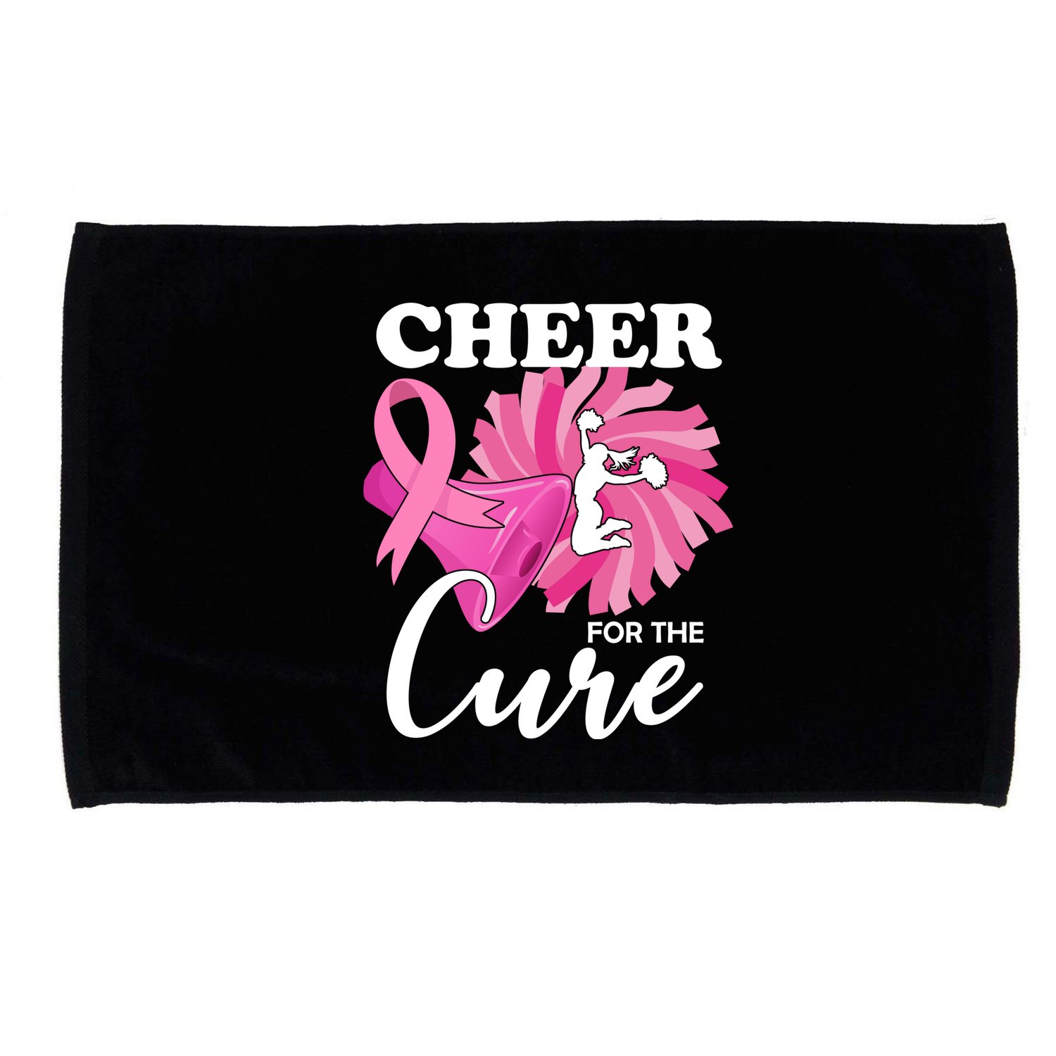 Cheer For The Cure Breast Cancer Awareness Microfiber Hand Towel