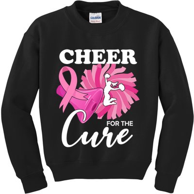 Cheer For The Cure Breast Cancer Awareness Kids Sweatshirt