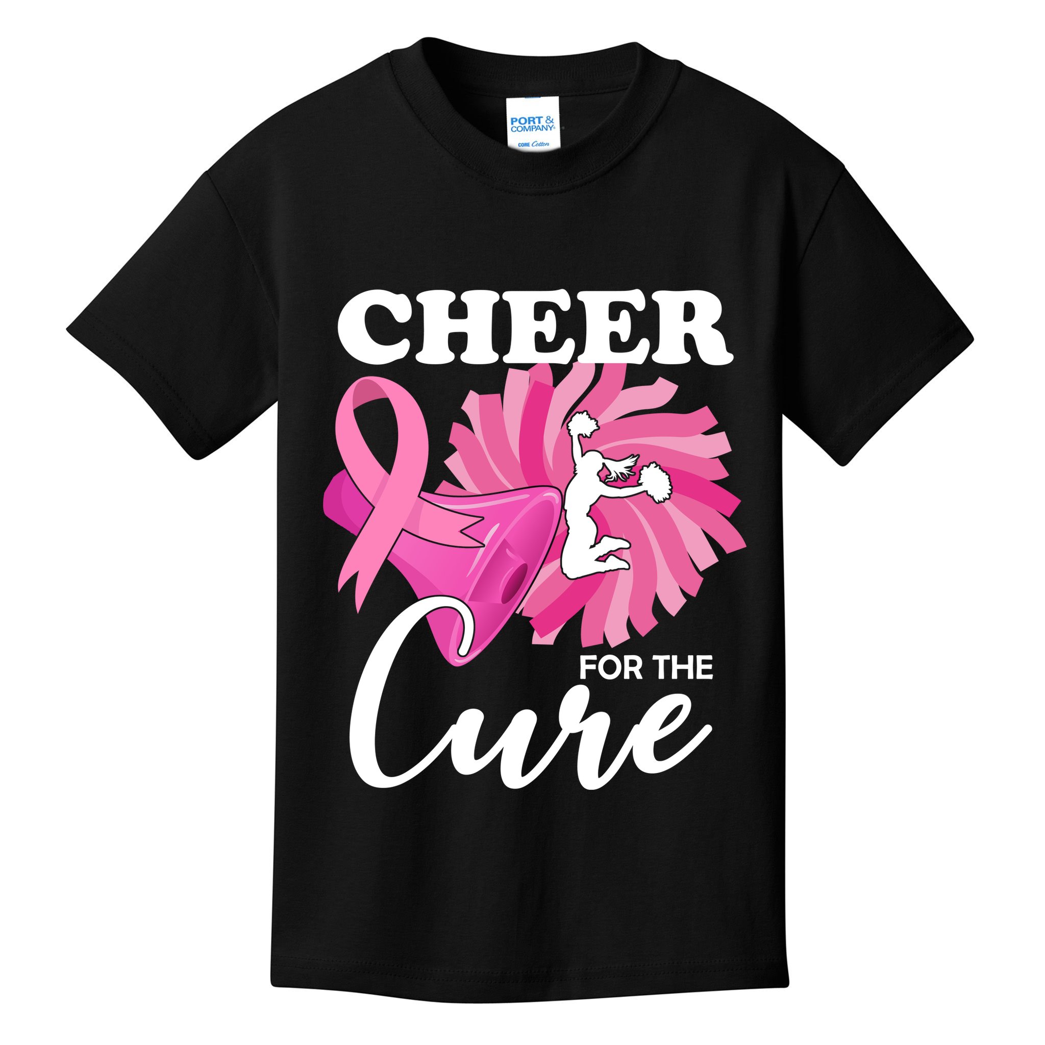 Cheer For The Cure Breast Cancer Awareness Kids T-Shirt