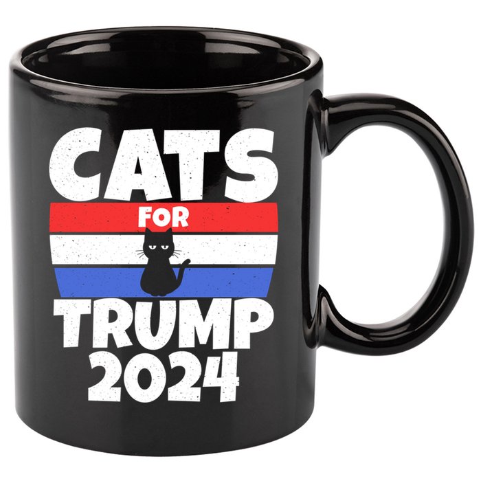Cats For Trump 2024 11oz C Handle Ceramic Mug