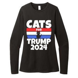 Cats For Trump 2024 Womens CVC Long Sleeve Shirt