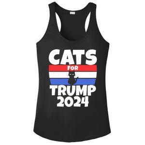 Cats For Trump 2024 Ladies PosiCharge Competitor Racerback Tank