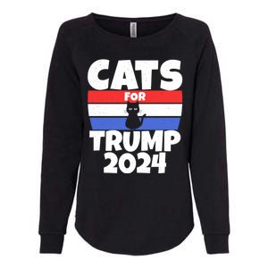 Cats For Trump 2024 Womens California Wash Sweatshirt