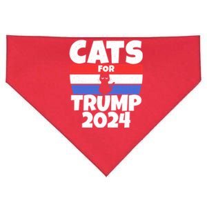 Cats For Trump 2024 USA-Made Doggie Bandana