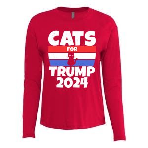 Cats For Trump 2024 Womens Cotton Relaxed Long Sleeve T-Shirt