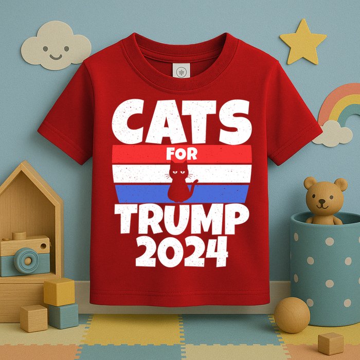 Cats For Trump 2024 Toddler T-Shirt