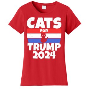 Cats For Trump 2024 Women's T-Shirt