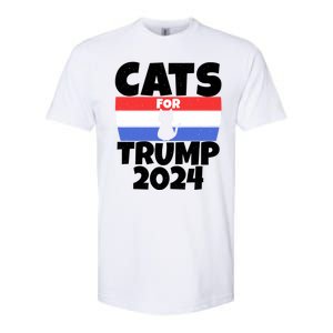 Cats For Trump 2024 Softstyle CVC T-Shirt