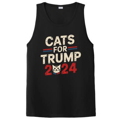 Cats For Trump Funny Election PosiCharge Competitor Tank