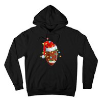 Christmas Football Team Player Santa Hat Funny Xmas Football Hoodie