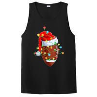 Christmas Football Team Player Santa Hat Funny Xmas Football PosiCharge Competitor Tank