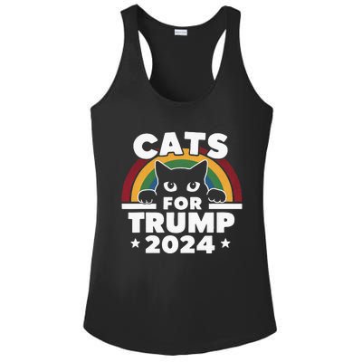 Cats For Trump Ladies PosiCharge Competitor Racerback Tank