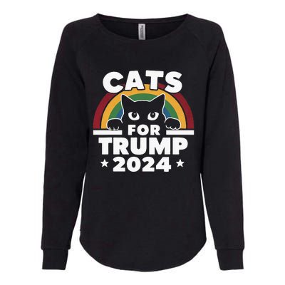 Cats For Trump Womens California Wash Sweatshirt