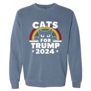 Cats For Trump Garment-Dyed Sweatshirt